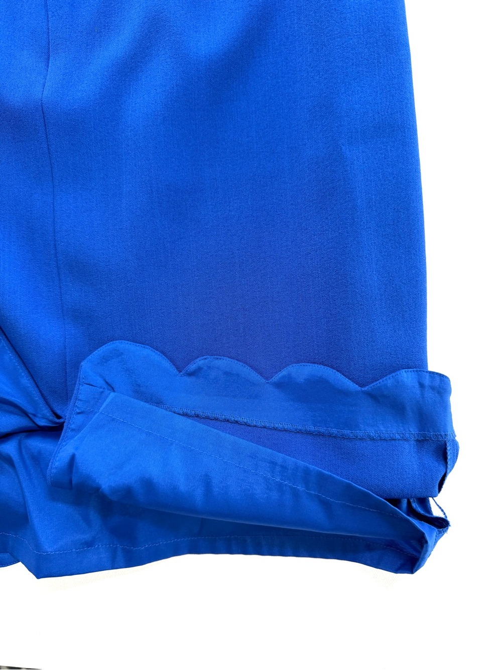 Saks Fifth Avenue Black label Royal Blue Scalloped Layer Shift Dress Size 2 - Picture 10 of 14